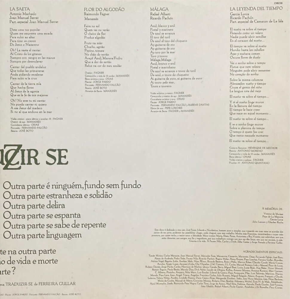 Fagner - Traduzir Se (1981) - Estilhaços Discos