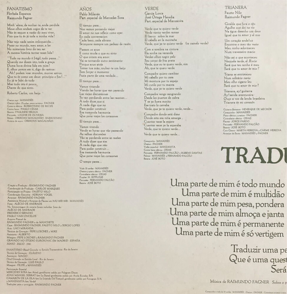 Fagner - Traduzir Se (1981) - Estilhaços Discos