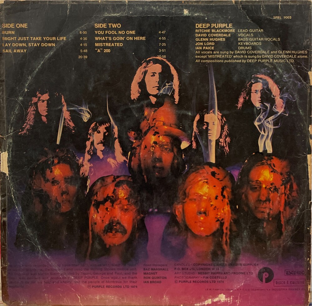 Deep Purple Burn 1974 Estilhaços Discos