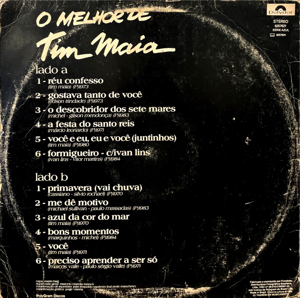 Tim Maia O Melhor de Tim Maia (1985) Estilhaços Discos Tim Maia O Melhor de Tim Maia (1985) Estilhaços Discos