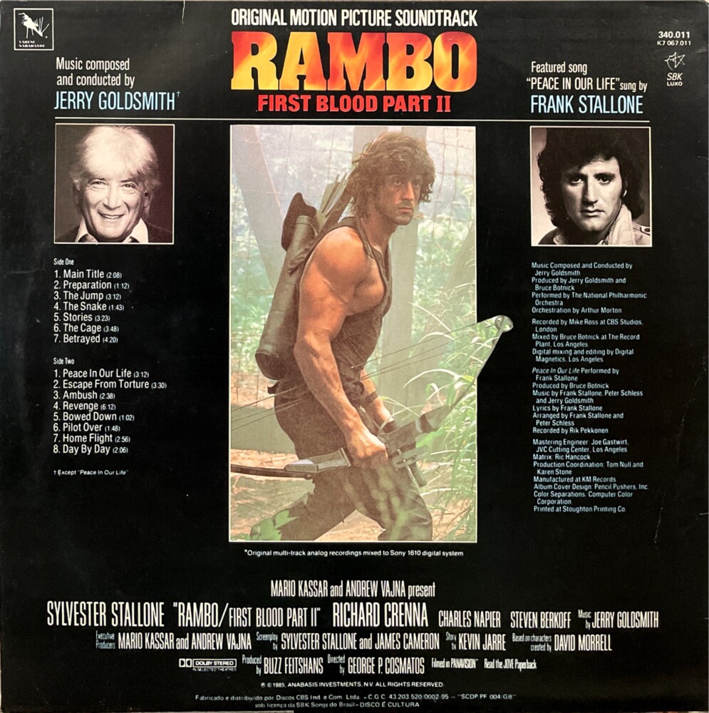 Jerry Goldsmith - Trilha Sonora Original do Filme “Rambo: First Blood Part  II” (1985) - Estilhaços Discos