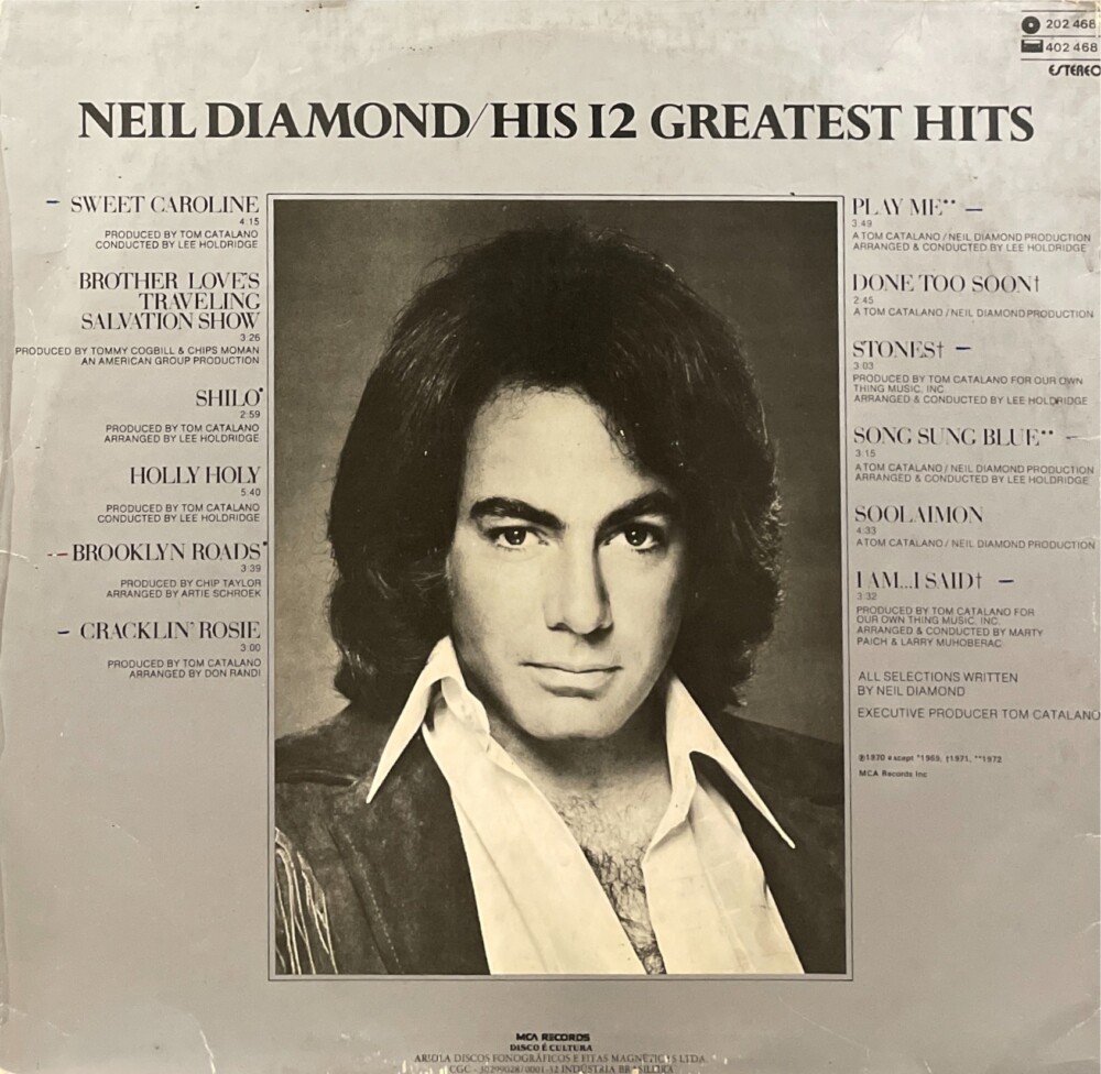 Neil Diamond - His 12 Greatest Hits (1974) - Estilhaços Discos