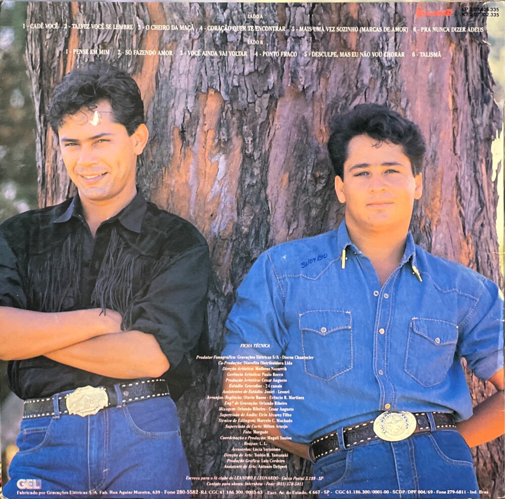 Leandro e Leonardo Leandro e Leonardo (1990) Estilhaços Discos